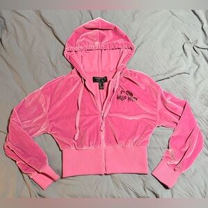 Hello Kitty & Friends x Forever 21 Collab Cropped Tracksuit Zip Up Hoodie